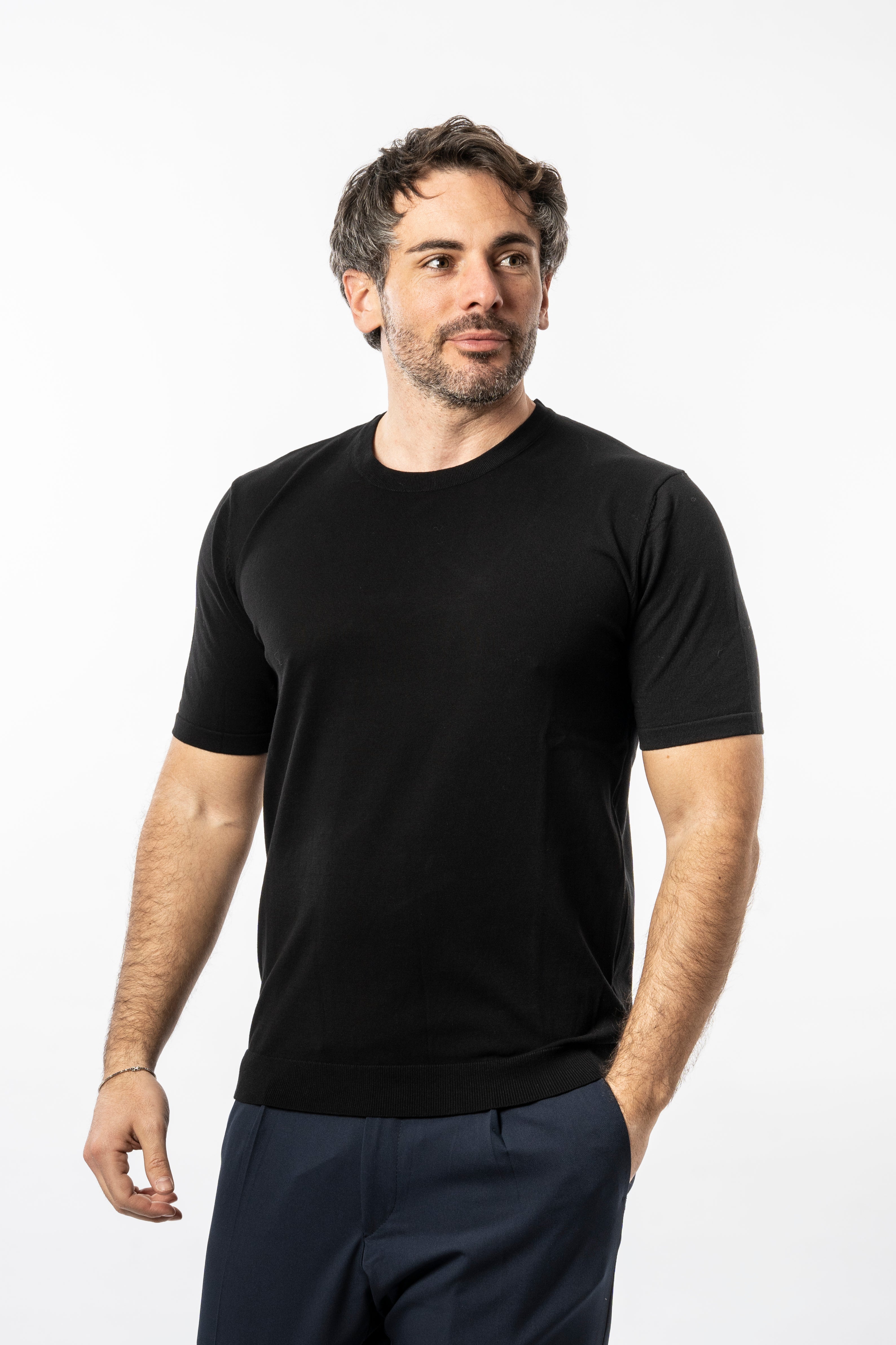 Maglia in Cotone - Nero